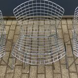 3x original Knoll Bertoia side chairs chroom