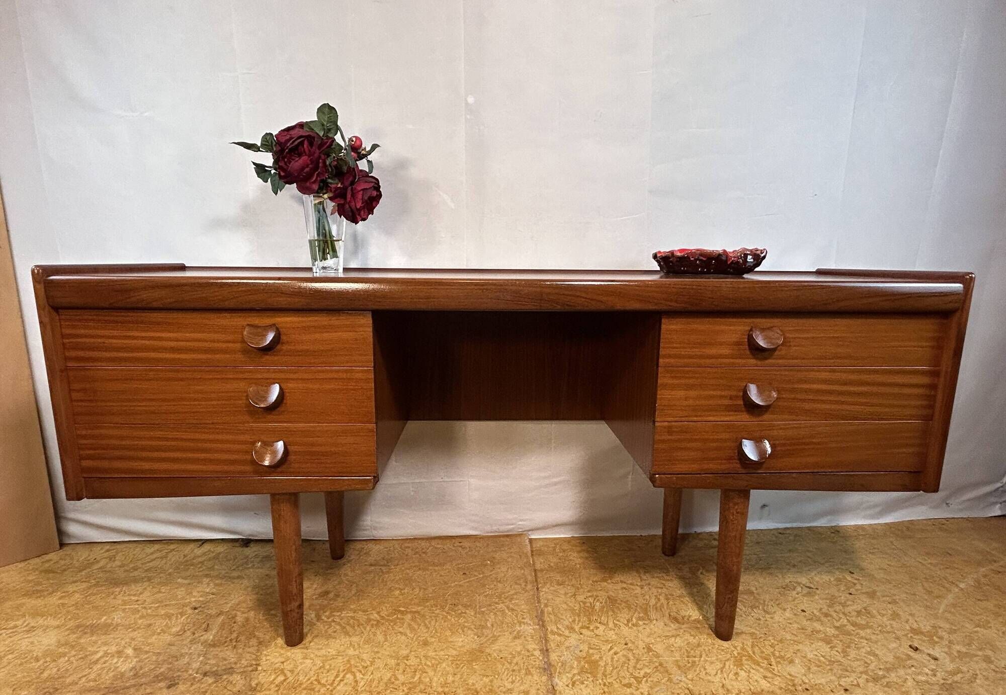 Mid-Century Retro Vintage Teak Desk by White & Newton (1960s)