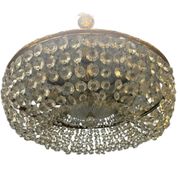 1960s Italian Crystal & Brass Chandelier – 6 Lights