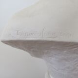 Bust "little girl" in plaster signed