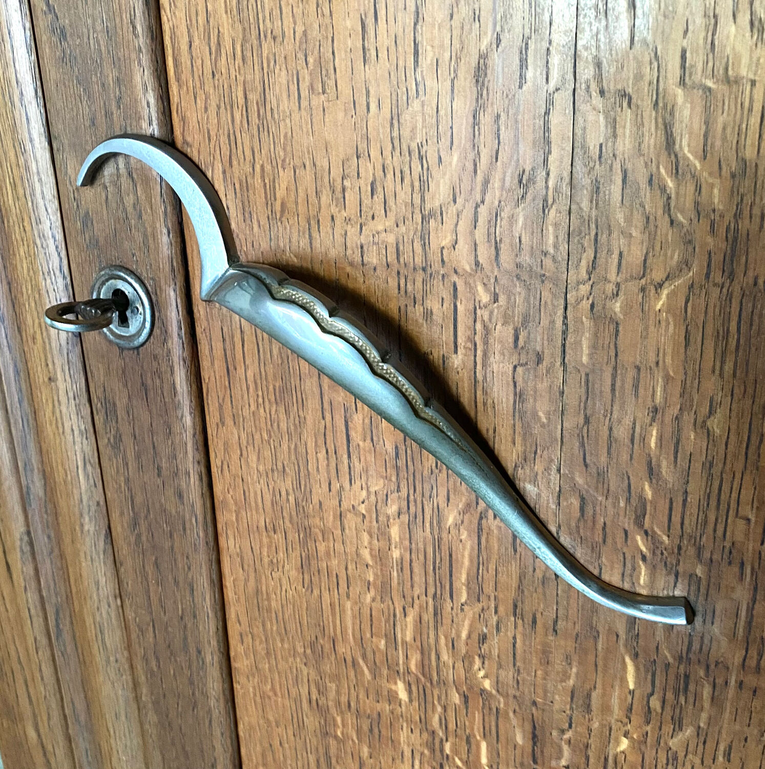 Vintage art deco wooden cabinet with mirror