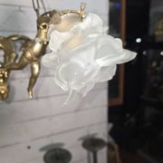 Lustre aux angelots en bronze années 70