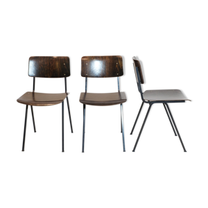 Trio de chaises F6 des