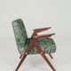 Fauteuil lounge scandinave vert au design vintage en tissu Rustiq Forest