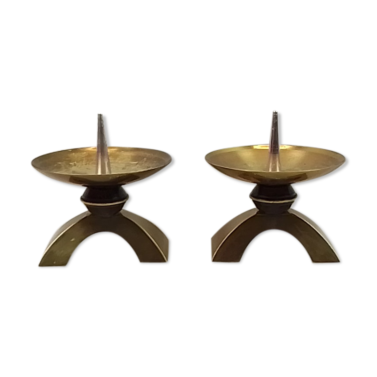 Pair of brass candlesticks