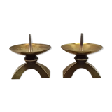 Pair of brass candlesticks