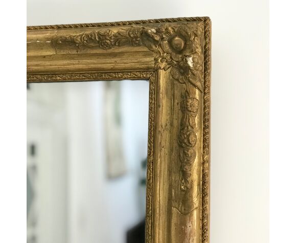 Miroir doré vintage style Empire 50x20cm | Selency