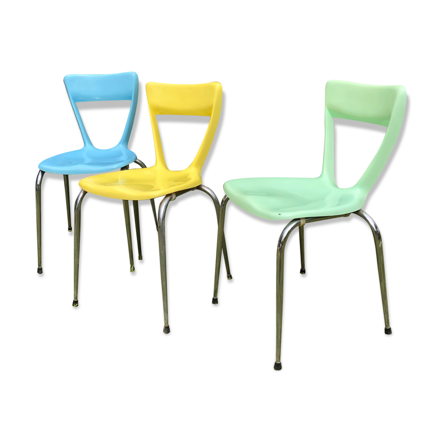 Set of three vintage Gilac chairs