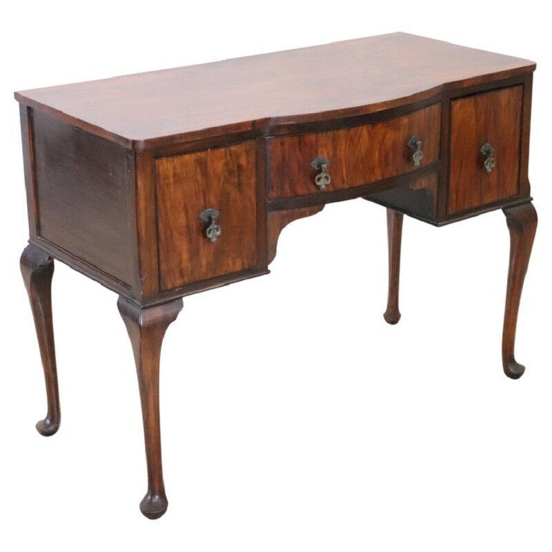 Writing Desk In Walnut Veneer, Early 20th Century