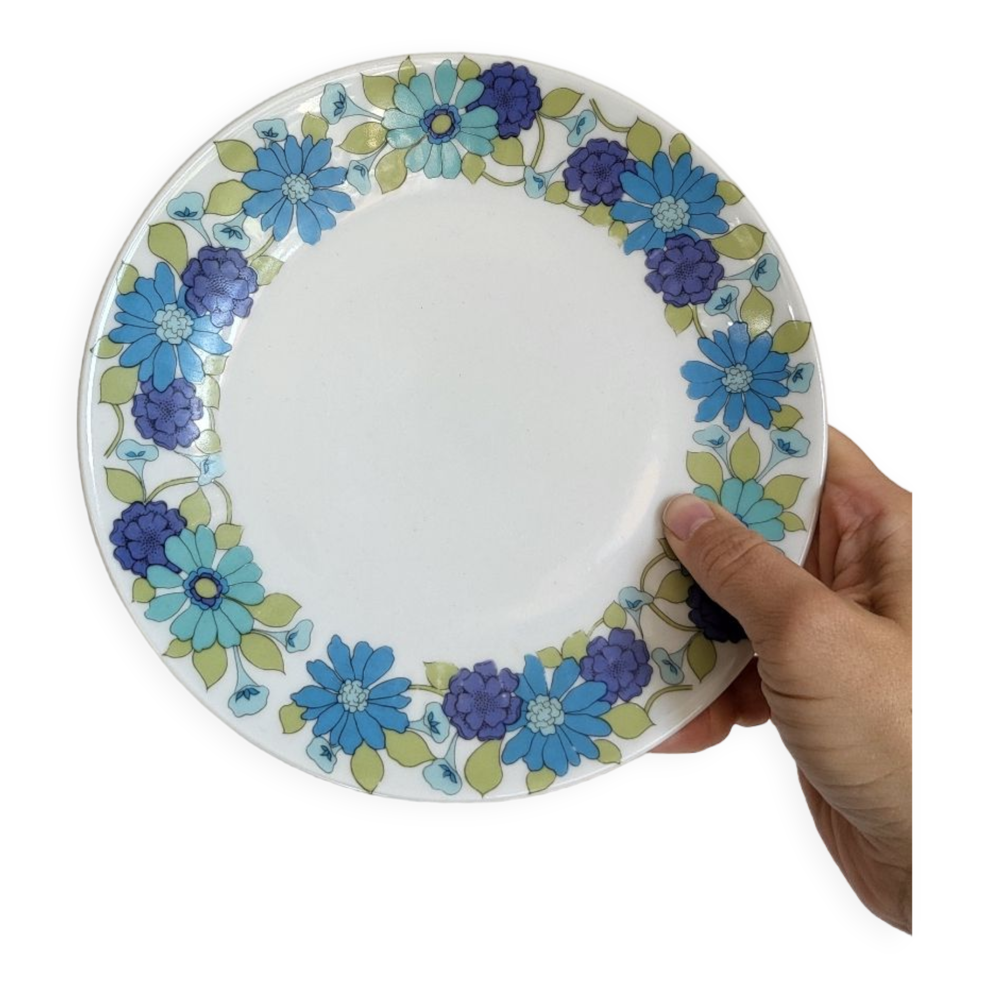 6 assiettes dessert à fleurs