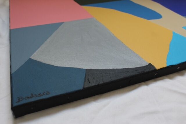 Contemporary abstract composition coloured N.4