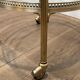 Round Rolling Table with Three Brass Trays, Attributed to the Jans House