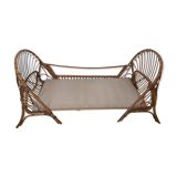 Daybed for child in vintage rattan
