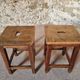 Pair of oak workshop stools – France, 1950s