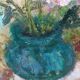 Painting on canvas, bouquet of roses, Georges Rocher