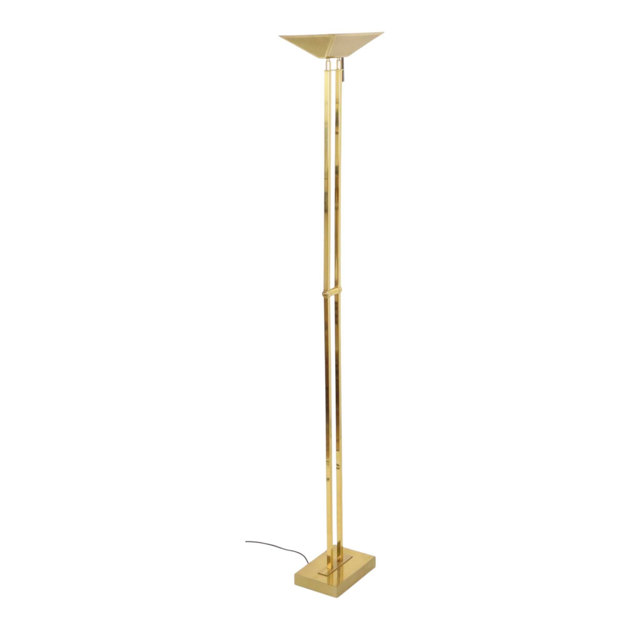 Gold Deknudt Floor Lamp, Willy Rizzo Design, Hollywood Regency