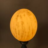 Vintage ostrich egg laying lamp