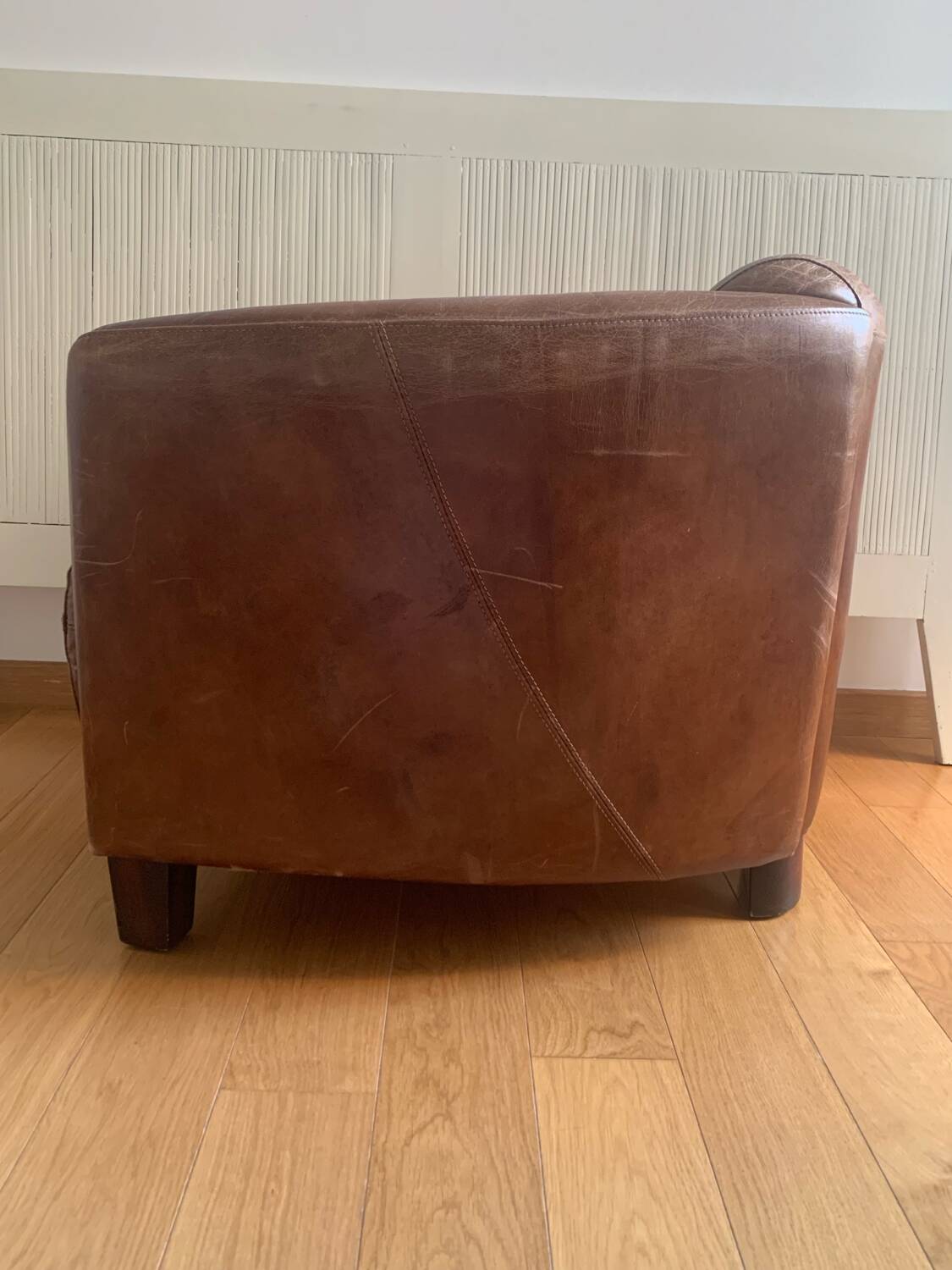 Club chair - vintage aviator in brown leather