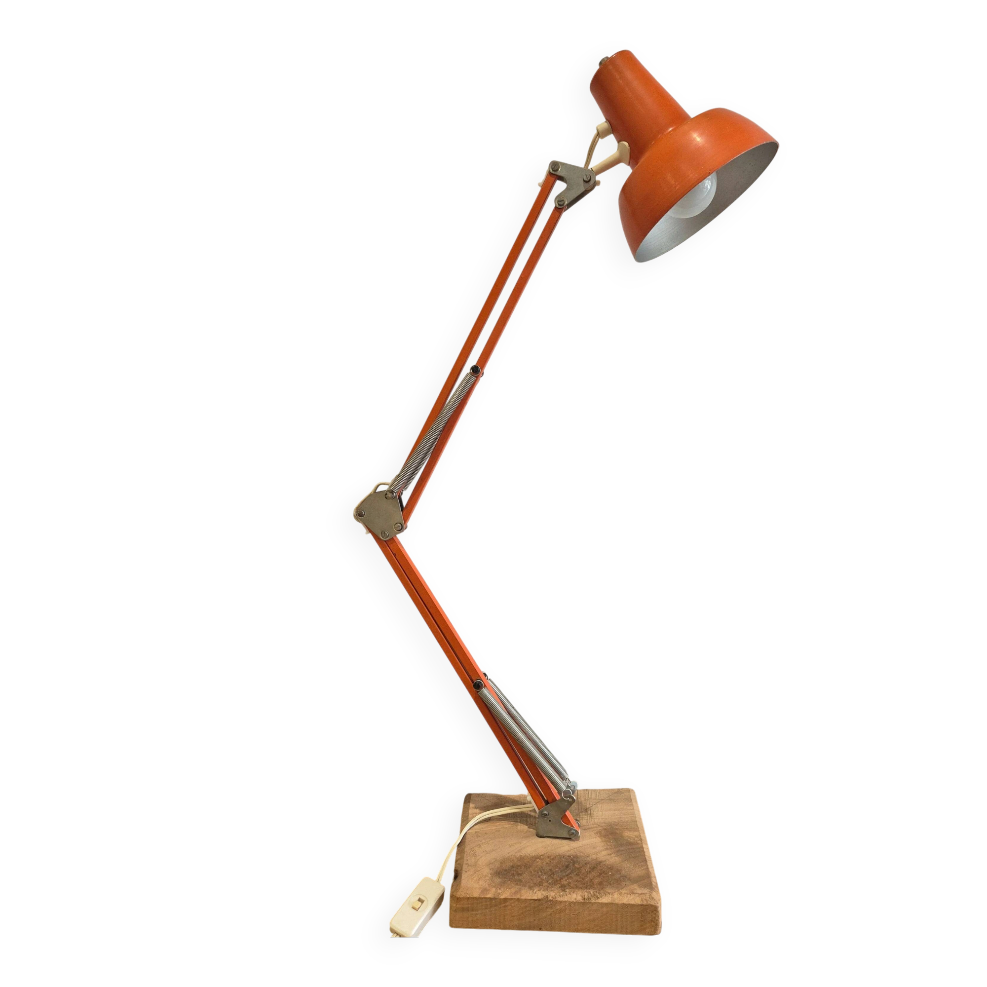 Lampe d'architecte vintage métallique articulée