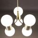 Vintage ceiling light in aluminium and glass, Italy, 1970s.