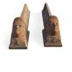 Pair of cast iron andirons from the 19th century.
