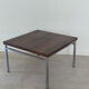 Table basse vintage bois et métal 1970