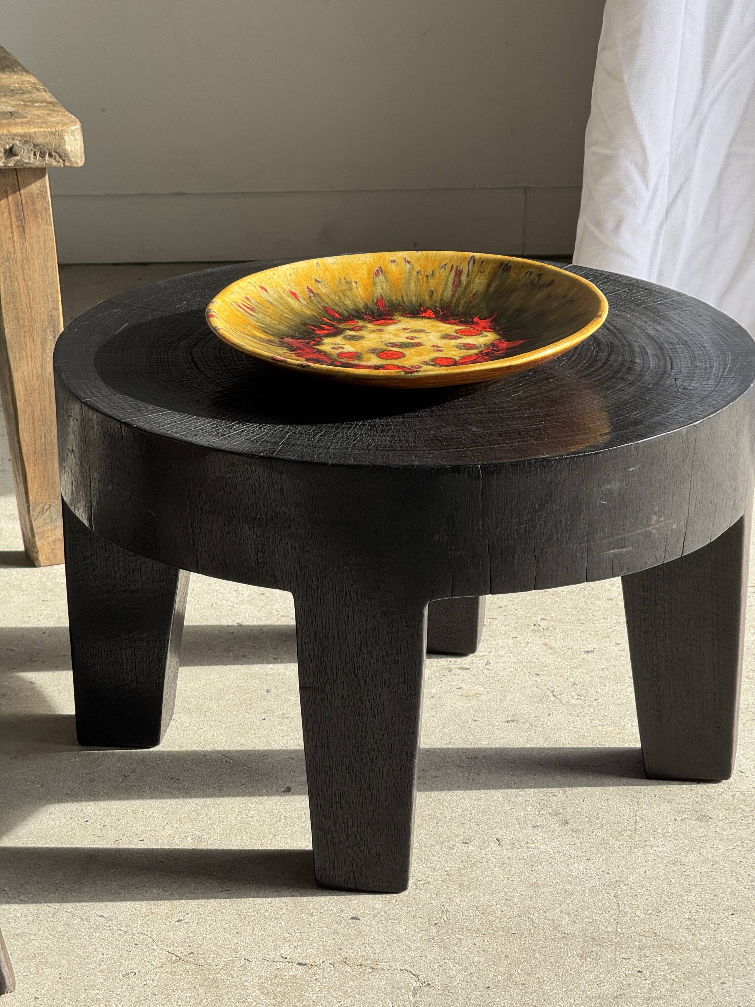 Large circular dish in West Germany style, brand JQ D35 H5.