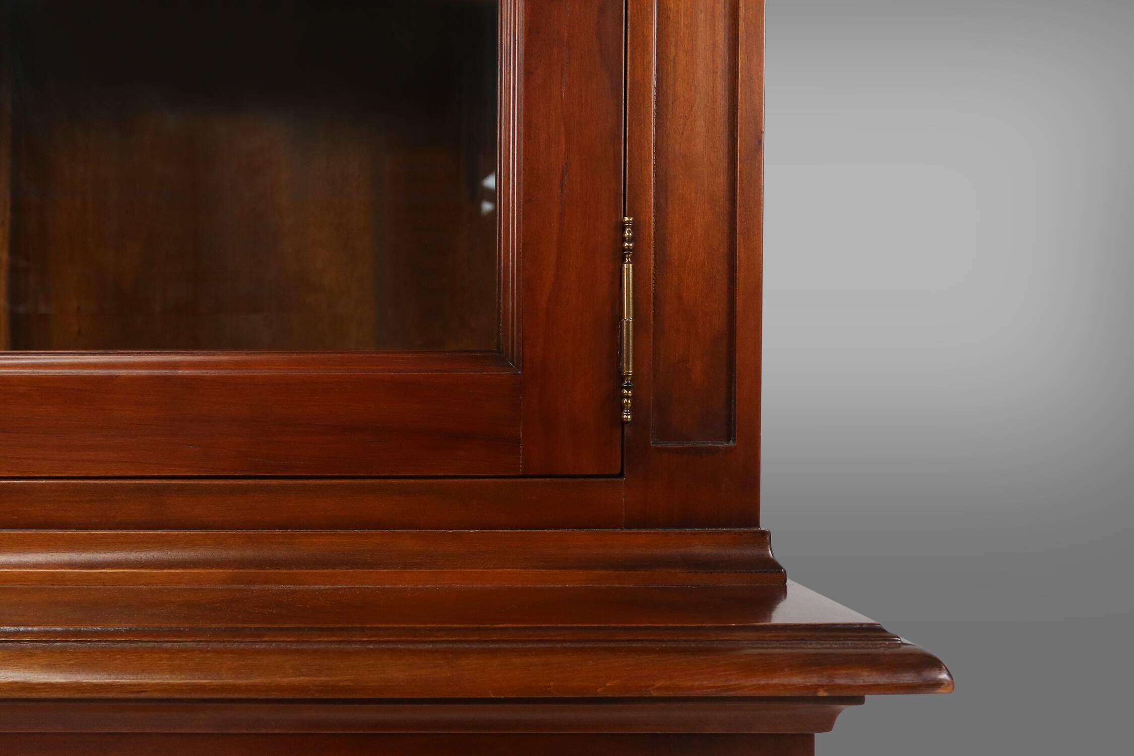 English Wooden Bookcase Cabinet, 1950s