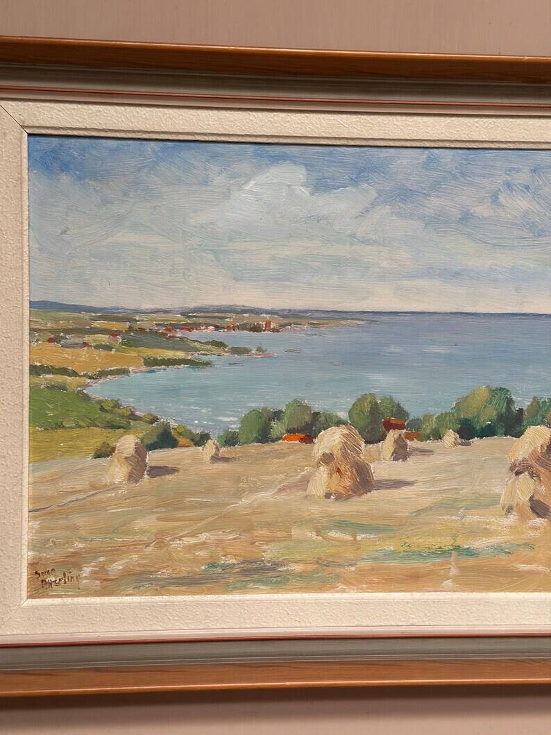 Original Swedish Oil on Panel – “Landscape” by Sven Atterling – Signed – Vintage & Framed – 57 × 49 cm (22.4" × 19.3")
