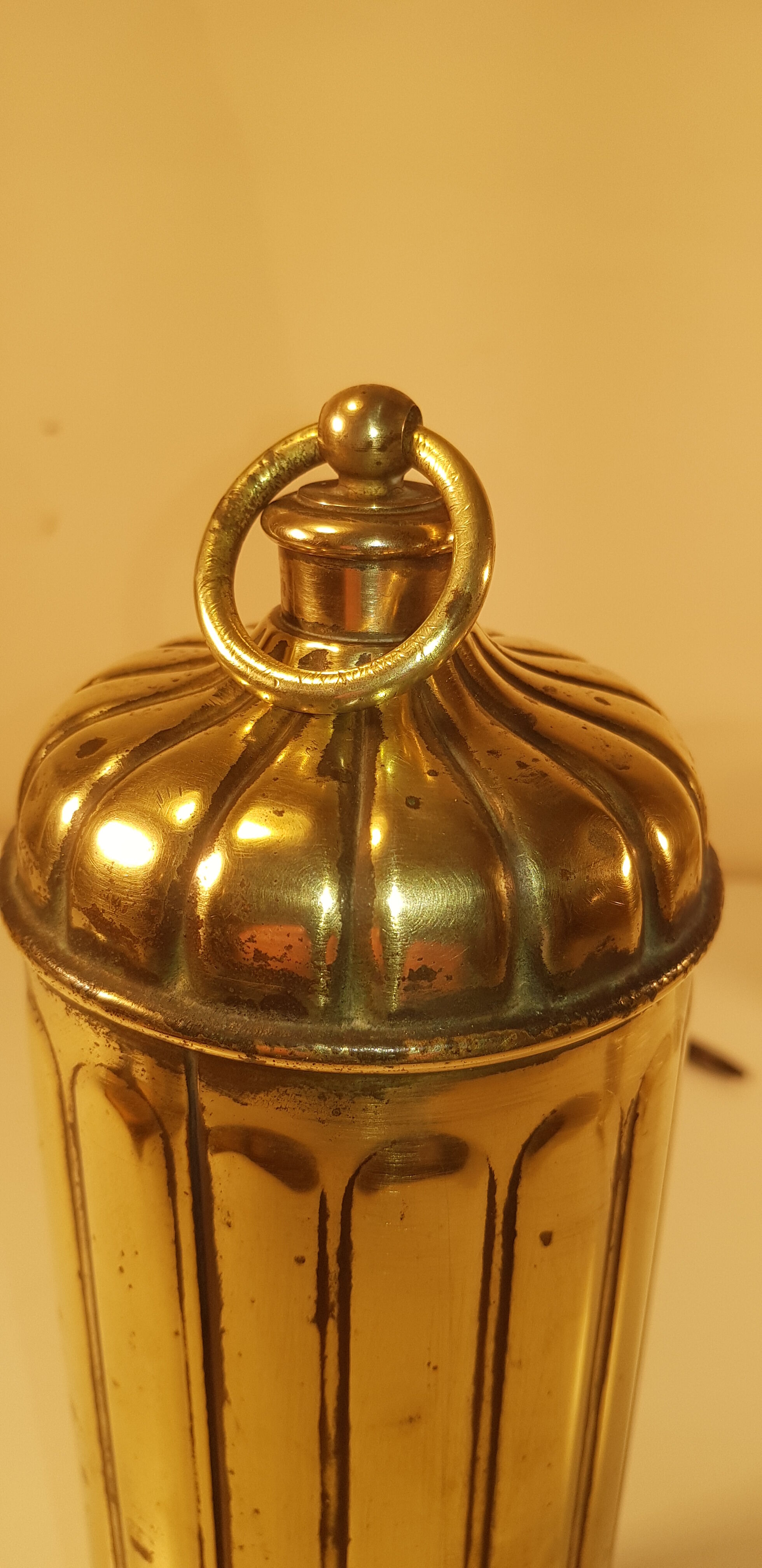 Ancient copper thermos