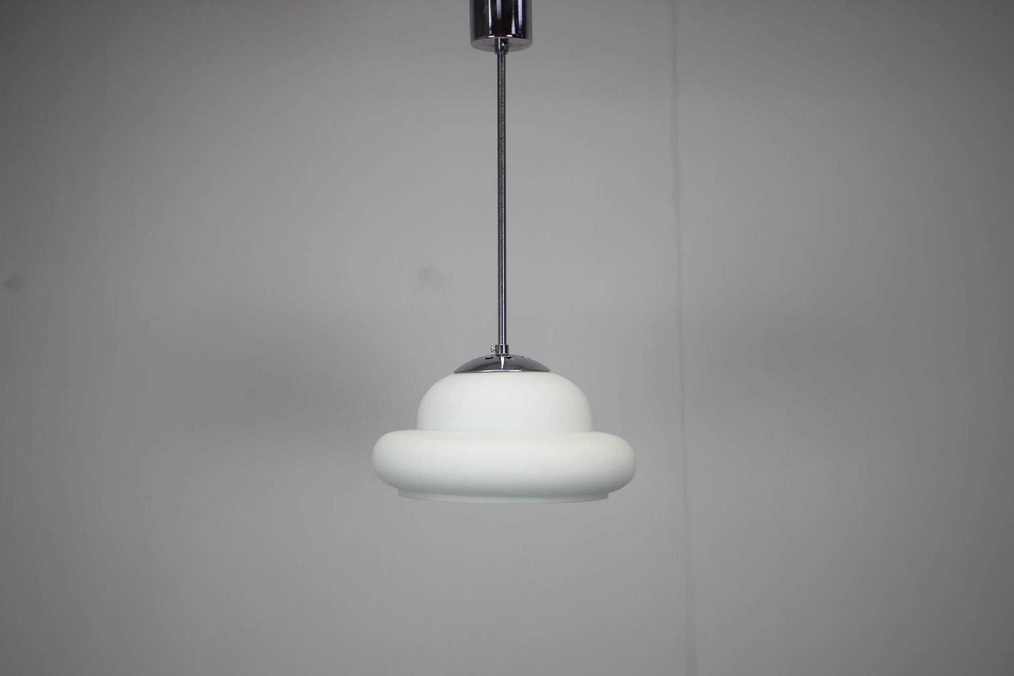 Mid-Century Chrome Pendant, 1960s, Czechoslovakia