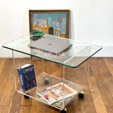 Table basse Plexiglas et verre David Lange