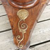 Pedestal table above marble