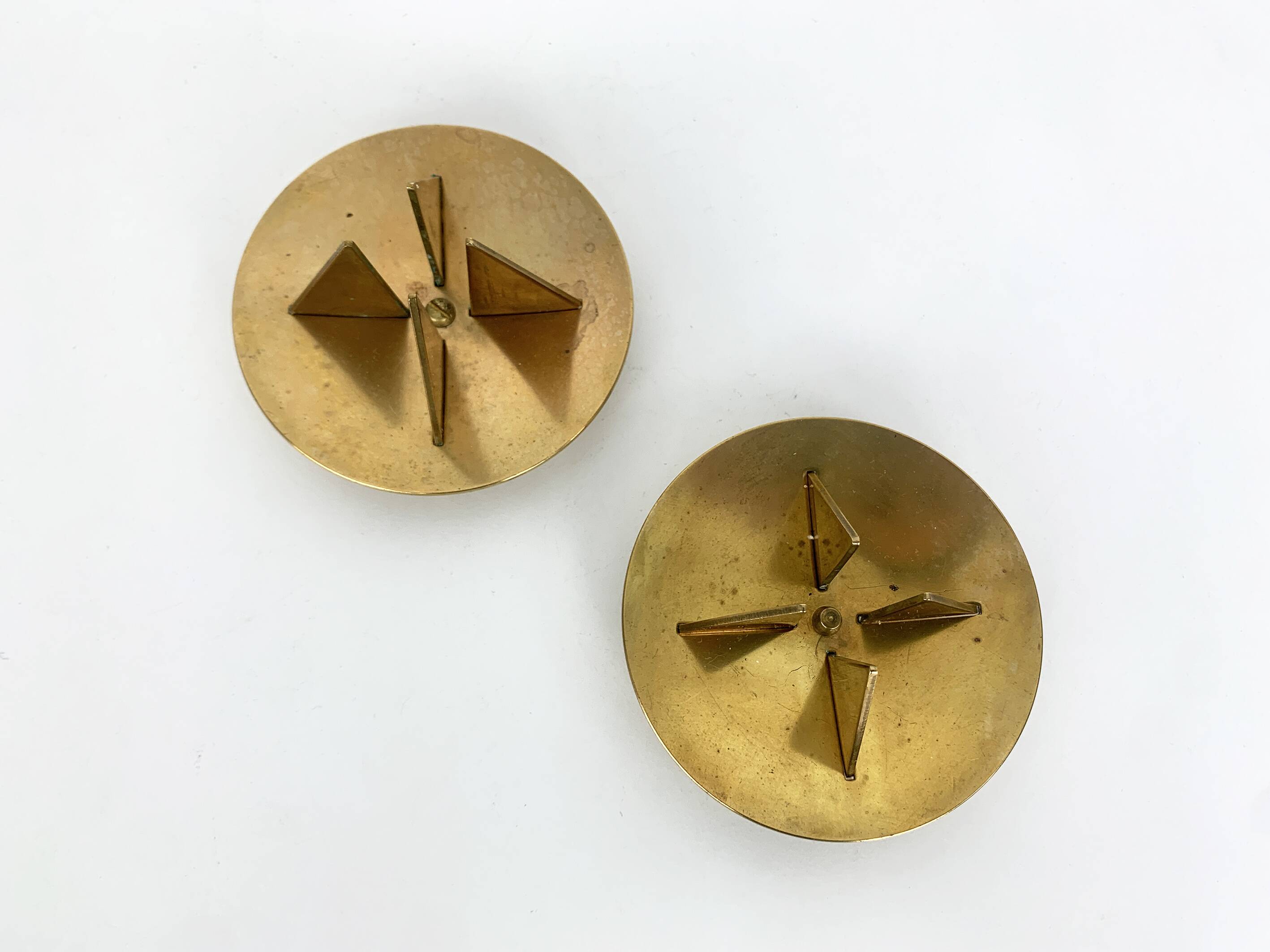 Pair of candlesticks Nr.20 in brass, Pierre Forssell for Skultuna, 1960