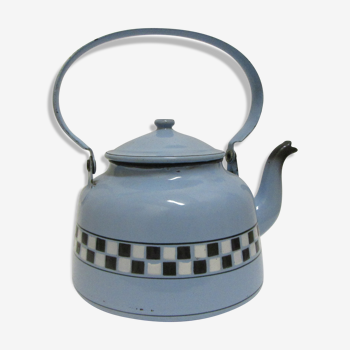 Vintage enameled metal kettle