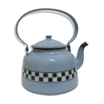 Vintage enameled metal kettle