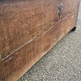 Old solid oak chest early XVIII Brutalist