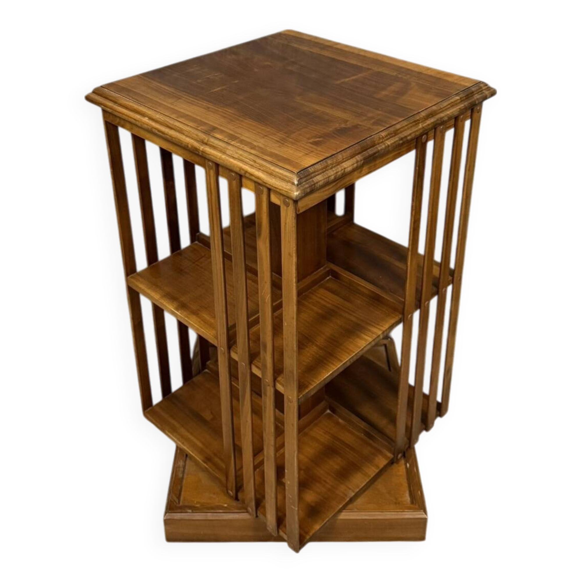English mahogany revolving bookcase