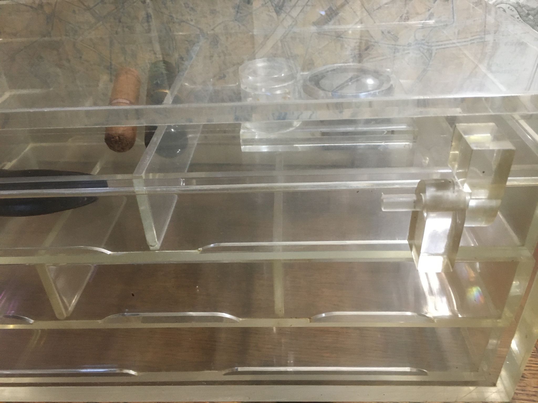 Vintage Plexiglas cigar cellar