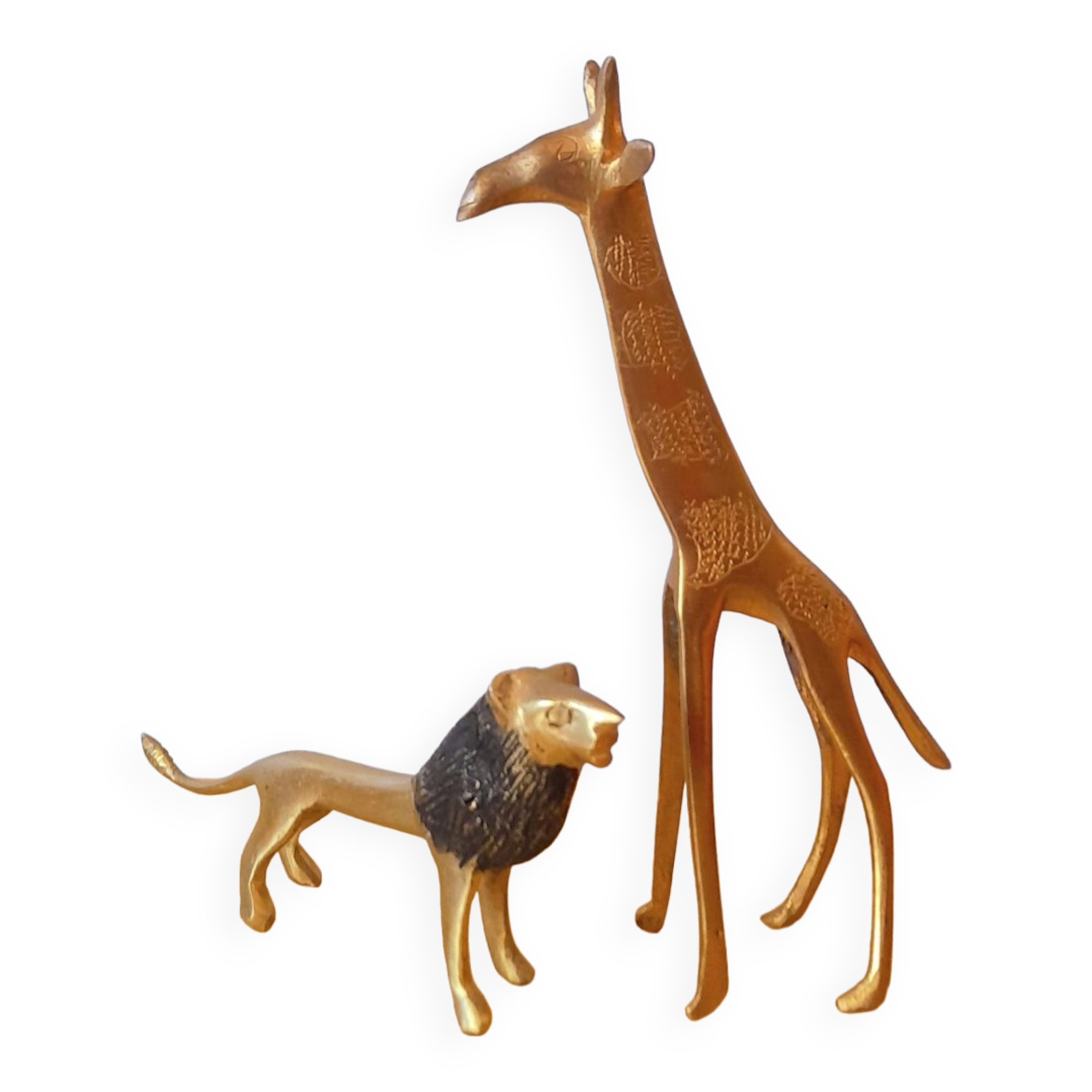 Brass savannah animals 70s