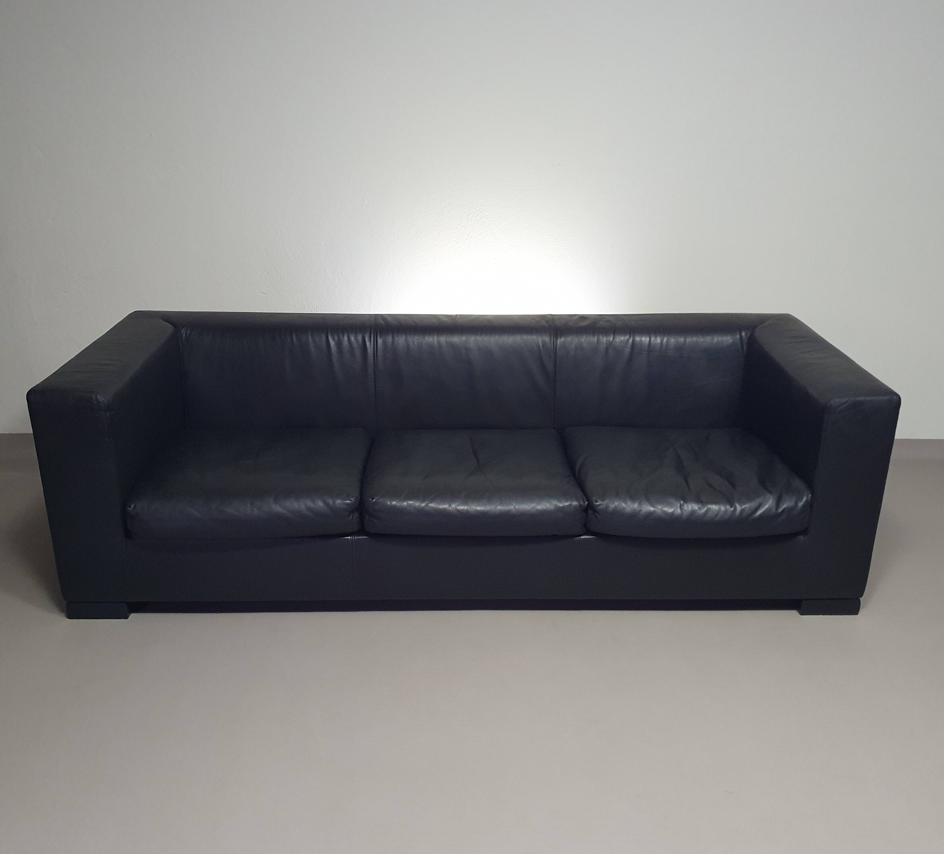 Wittmann leather sofa Camin by Paolo Piva