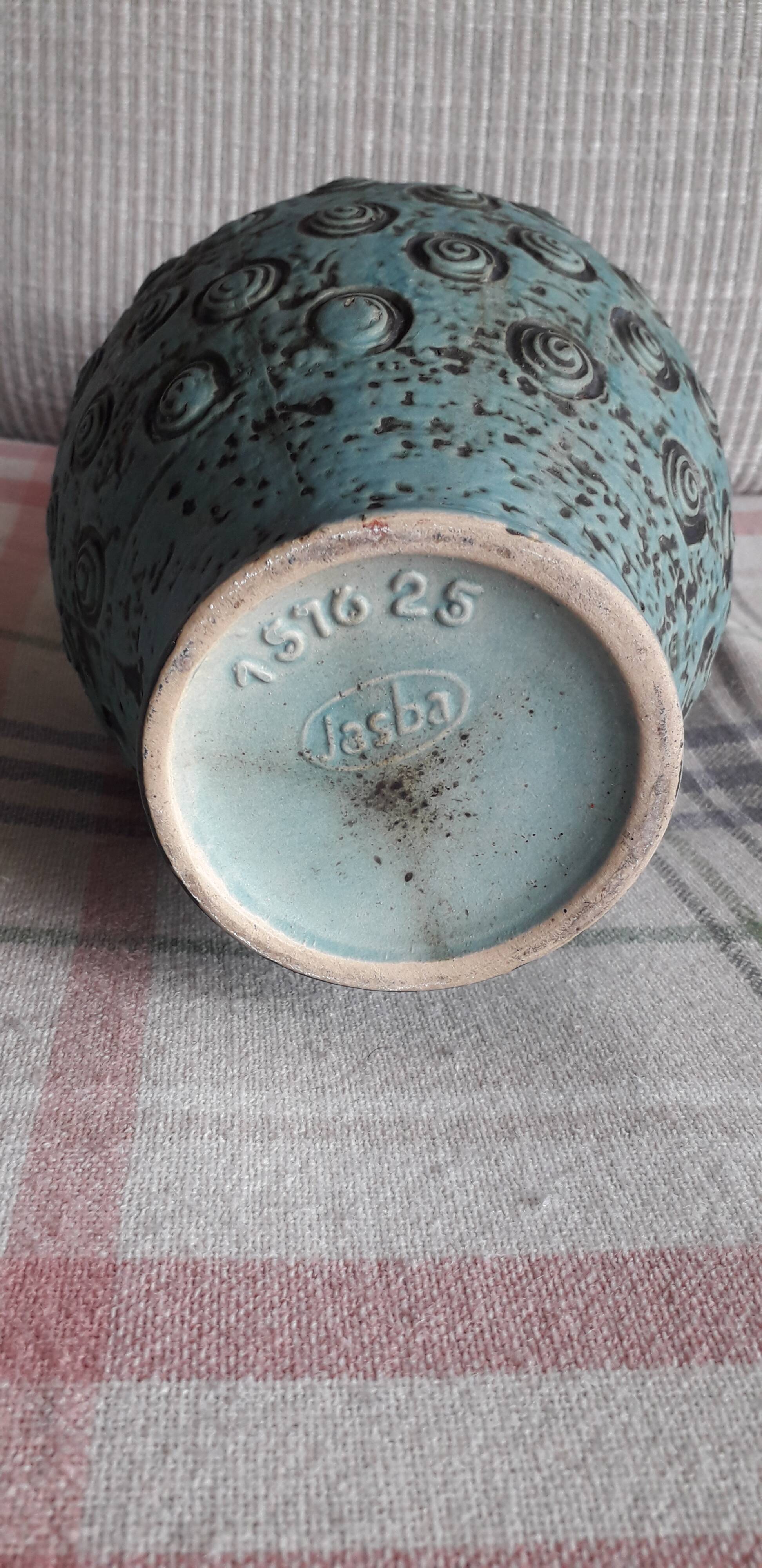 Original vintage ceramic vase signed Jasba.