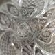 Large vintage pressed glass vase, an impressive and very decorative piece.