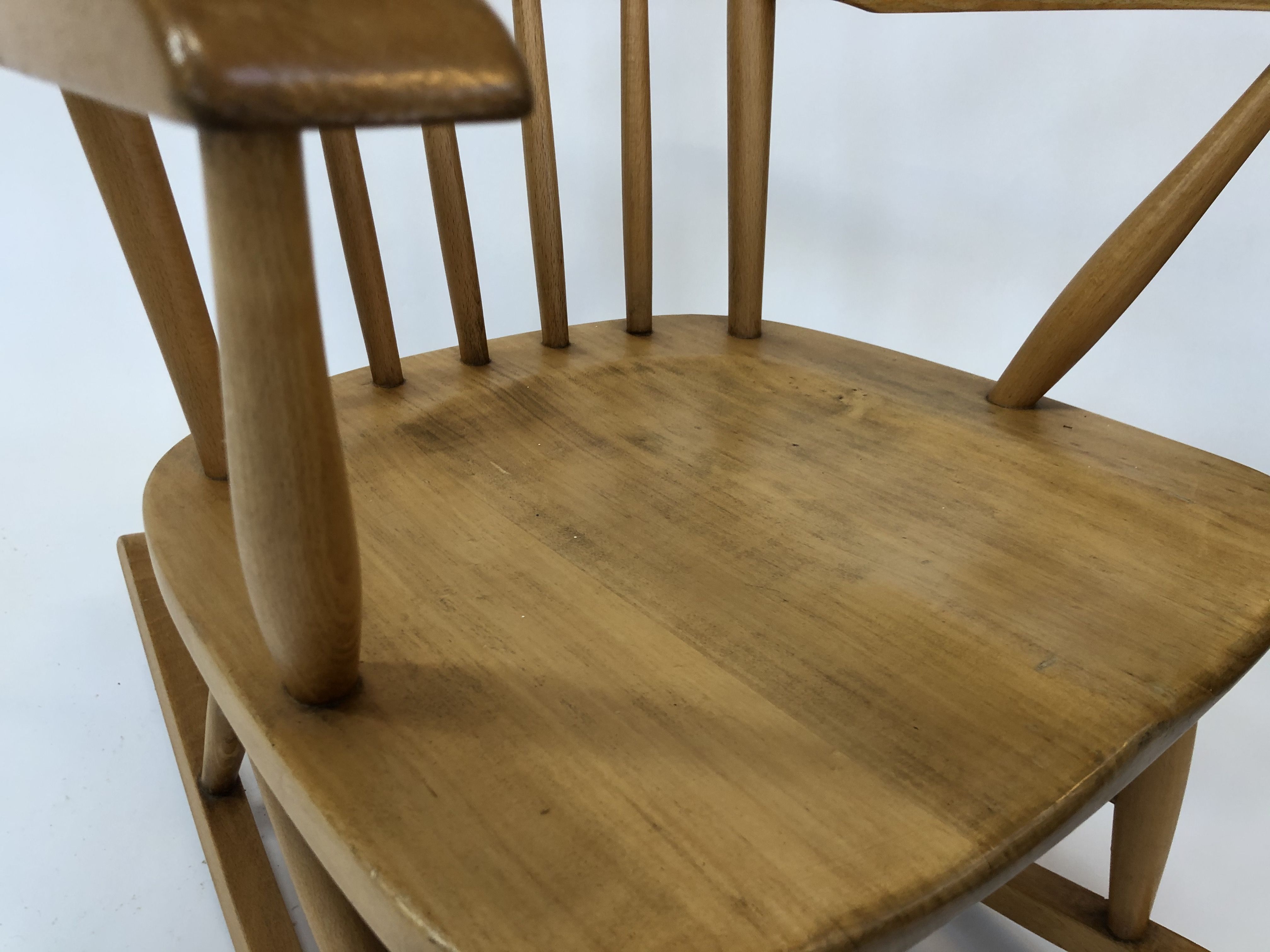 Vintage 1960s minimalist Danish rocking chair rocking chair