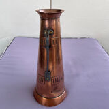 Copper Art Nouveau Vase