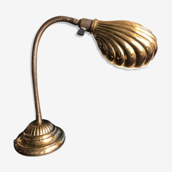 Golden vintage shell lamp