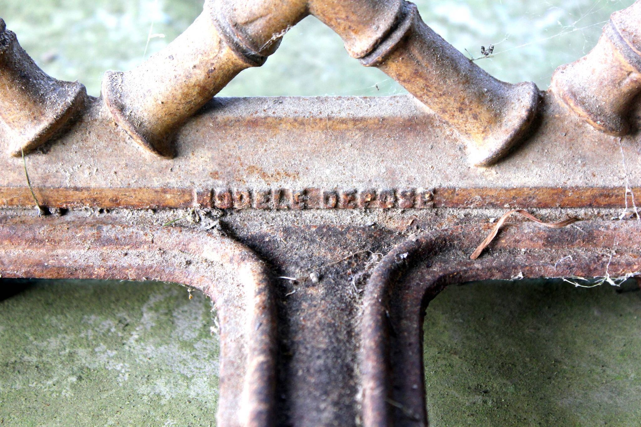 Vintage cast iron umbrella stand from the 1950s.