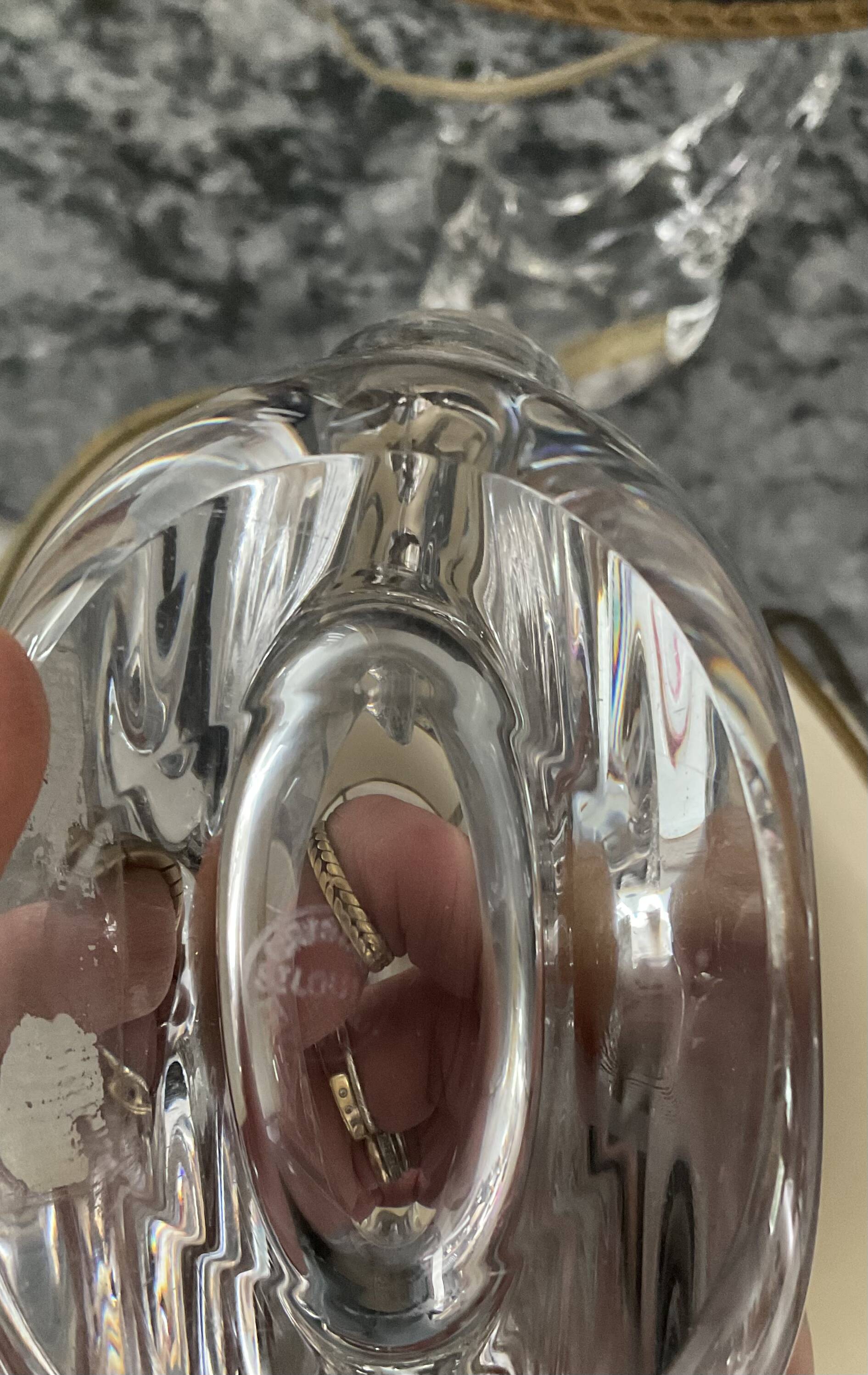 Pair of Saint Louis crystal lamps from the 1950s-60s.