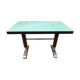 Table de bistrot vintage 4 places plateau vert. Années 50