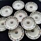 10 Antique dessert plates Badonviller Apricot basket model